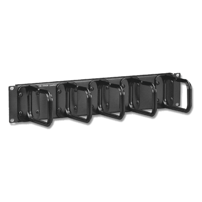 Organizador de Cable Horizontal / 2U / 5 Soportes / Montaje Aéreo / 19"