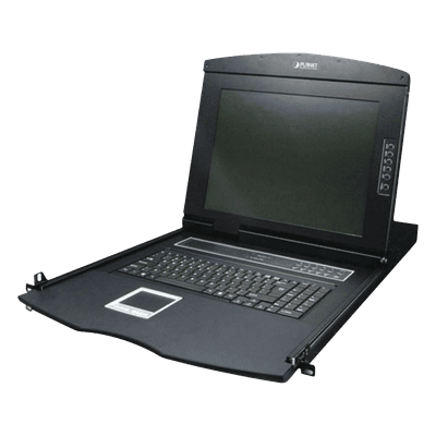 Consola KVM LCD / 17 Pulgadas / 8 Puertos VGA / Resolución 1280x1024 / Rack 1U / Cascada hasta 64 Servidores