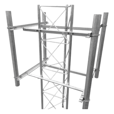 Brazo Lateral para Antenas Sectoriales / 4 Sectores / Tubo Ø 2' / Altura 1 m (3.3 ft) / Galvanizado en Caliente / Compatible STZ30G/35G/45G