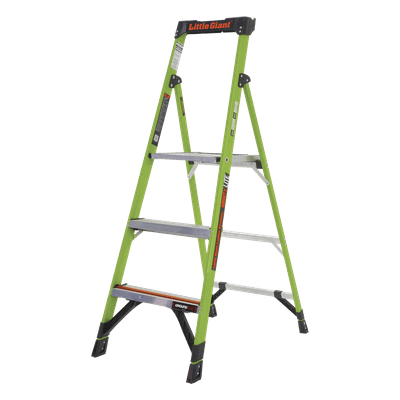 Escalera de Aluminio + Fibra de Vidrio de 1.5m con Soporte para Herramienta. !La Más Liviana del Mundo! (SKU 15365-001).