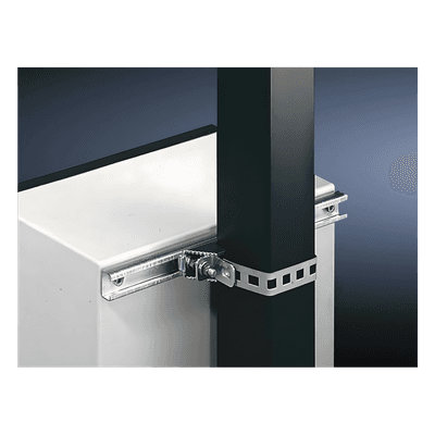 Herrajes de Fijación para Gabinete / Acero Galvanizado / Sujeción 600 mm / Poste hasta 152.4 mm (6') / Ancho Gabinete 600 mm