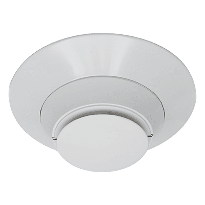 Detector de Humo y Calor Direccionable / Cámara Óptica Avanzada / 57 °C / Identificación por Interruptores Decimales / Diseño Moderno / Color Blanco