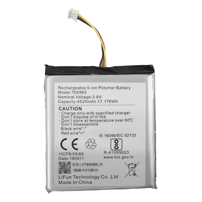 Batería de Respaldo para Alarma / 4520 mAh / Peso 80 g / Perfil 8 mm / Compatible AX PRO e Híbrido