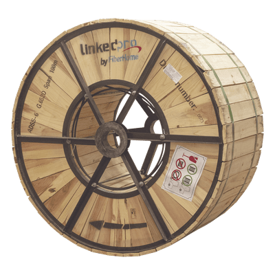 Cable ADSS Aéreo / 24 Hilos SM G.652D / Span 100m (328 ft) / Tensión 2500N / Anti-tracking 110kV / Loose Tube HDPE