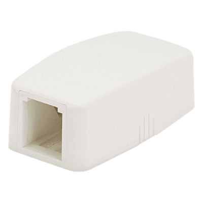 Caja de Montaje en Superficie / 1 Puerto Mini-Com / ABS / 1.48 x 0.98 x 2.6 in / Blanco Mate