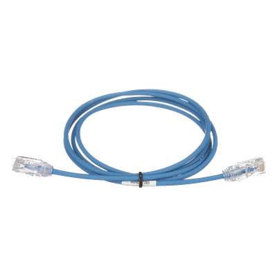 Cable de Parcheo UTP / Cat6 / 28AWG / 3.66 m (12 pies) / Azul / Diámetro 3.8 mm / CM-LSZH / PoE++