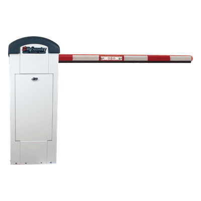 Barrera Vehicular de Uso Continuo / Brazo hasta 3 m (9.8 ft) / Operación sin AC / 3 Velocidades / Certificación ETL UL 325