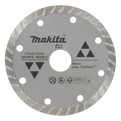 Disco de Diamante Turbo / 4 1/2" / Eje 7/8" / Espesor 1.8 mm / Uso en Seco / Granito, Mármol y Concreto