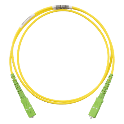 Jumper de Fibra Óptica / Monomodo OS2 9/125 / SC/APC-SC/APC Simplex / OFNR Riser / Amarillo / 1 m (3.28 ft)