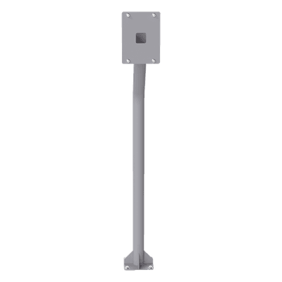 Poste Tubular para Cubierta de Videoportero / Altura 1.2 m (3.9 ft) / Acero Calibre 11 / Recubrimiento Electrostático Gris / Peso 3.1 kg