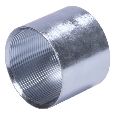 Cople Galvanizado / 3/4" (19mm) / Rosca Estándar / Identificación por Color / Interior y Exterior Controlado