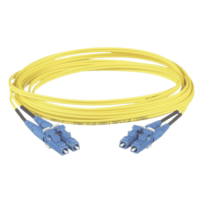 Jumper de Fibra Óptica / Monomodo OS2 9/125 / LC-LC Dúplex / LSZH / 3 m (9.84 ft) / 1.6 mm / Amarillo