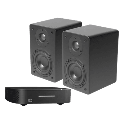 Kit Amplificador VSSL de 1 Zona + Altavoz De Estantería Color Negro De TruAudio