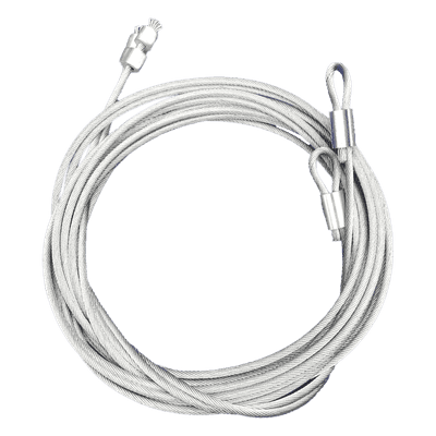 Cable para Puertas Seccionales / 1/8 Pulgada / 7 y 8 Pies / Izquierdo y Derecho / Residencial y Comercial / 20x8 Pies (6.1x2.44 m)