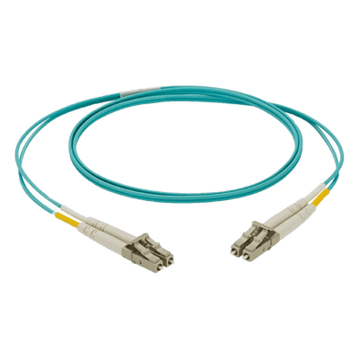 Jumper de Fibra Óptica / Multimodo OM4 50/125 / LC-LC Duplex / LSZH / 2 m (6.56 ft) / Color Aqua