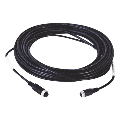 Cable Extensor de Video y Audio / 4 m (13.1 ft) / Conector Aviación M12-4P / Transmisión Simultánea / Alimentación Integrada / Protección Ambiental