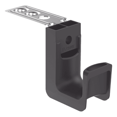 Sujetador tipo J-Hook / Soporte Techo M5-M6-M10 / Capacidad 0.75 in / Carga 6.8 kg / Nylon 6.6 / Paquete 50 pzas