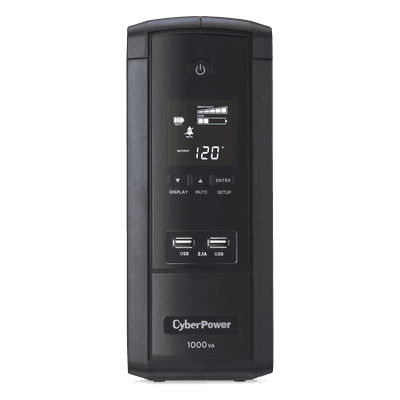 UPS de 1000 VA/600 W, Topología Línea Interactiva, Entrada 120 Vca NEMA 5-15P, Tipo Torre, Con 10 Tomas NEMA 5-15R, 5 años de garantía