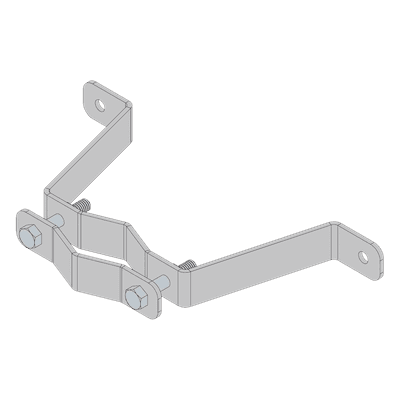 Herraje de Pared para Mástil / Acero A-36 / 1" a 1-3/4" / 5 kg / 3 m (9.8 ft)