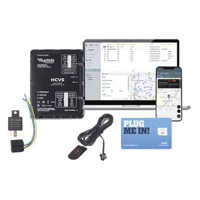 Kit Localizador 4G LTE / Anti-Jammer Ajustable / CANbus FMS-J1708-J1939 / RS232 / Bluetooth / Botón SOS / 12V Relay