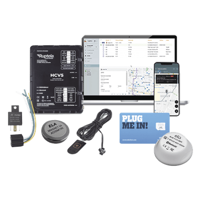 Kit Localizador 4G LTE / Anti-Jammer Ajustable / CAN Bus FMS-J1708-J1939 / Bluetooth / RS232 / Paro de Motor / SOS / Relay / SIM con Datos 1 Mes