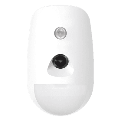 Detector PIR con Cámara Integrada / Full HD 1080p / Detección 12 m (39.4 ft) / Ángulo 85.9° / Inmunidad Mascotas 30 kg / Bus Híbrido
