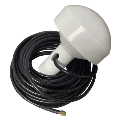 Antena GPS Marina / 1575.42 MHz / 28 dBi / Omnidireccional / Cable RG58 10 m (32.8 ft) / SMA Macho / Soporte Rotativo