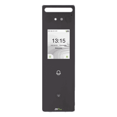 Terminal de Control de Acceso / Reconocimiento Facial y QR / Pantalla Táctil 2.4 Pulgadas / IP65 / 1 Puerta / 500 Usuarios Faciales