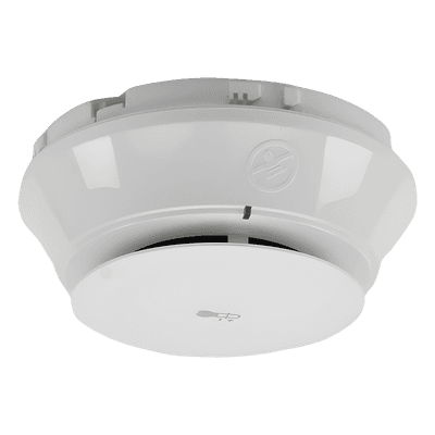 Detector Térmico Direccionable / Tasa de Incremento 8.3 °C (15 °F) por Minuto / Temperatura Fija 57 °C (135 °F) / Protocolo FlashScan / LEDs 360° Bicolor