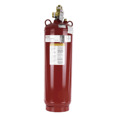 Cilindro con Válvula para Sistema de Extinción / 350 lb (158.7 kg) / Válvula 2" con Indicador de Nivel / UL Listed y FM Approved / USCG Approved