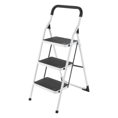 Escalera plegable tipo taburete / Acero / 160 kg / 1.2 - 2.1 m (3.9 - 6.9 ft) / 1.13 m (3.7 ft)