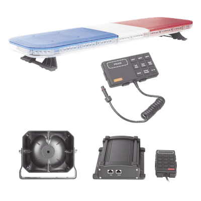 Kit de Señalización LED / 88 Luces Ultra Brillantes / Barra 118 cm (46.5 in) / IP65 / Sirena 100W / 13 Patrones Programables