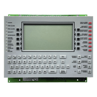 Anunciador de control de red / LCD 640 caracteres retroiluminado / Teclado QWERTY / 11 indicadores LED / 4 relés de estado / Bus ACS EIA-485