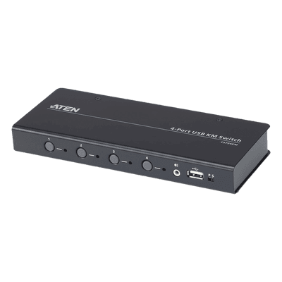 Switch KM USB / 4 Puertos / Boundless Switching / RS-232 / HDMI / Audio / Control de 4 a 8 Computadoras