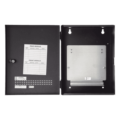 Gabinete Metálico para Módulos de Control / Hasta 2 Módulos / Bisagras Izquierdas / Montaje en Pared / Acero con Pintura en Polvo