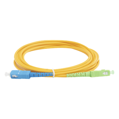Jumper de Fibra Óptica / Monomodo OS2 / SC/APC-SC/UPC / Simplex / 3 Metros (9.84 Pies) / 3mm