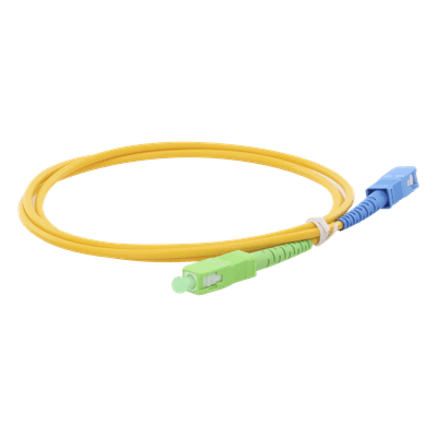 Jumper de Fibra Óptica / Monomodo OS2 G.652D / SC/APC-SC/UPC / Simplex / 1 m (3.28 ft) / Forro PVC 2 mm