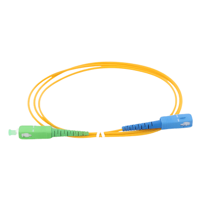 Jumper de Fibra Óptica / Monomodo OS2 / SC/APC-SC/UPC / Simplex / 1 Metro (3.28 Pies) / 2mm