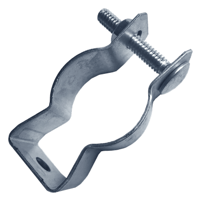 Abrazadera Clip / 2" (59-65 mm) / Varilla 3/8" / Acero Cincado Electrolítico 5 micras / Monoblock / 85 mm Longitud