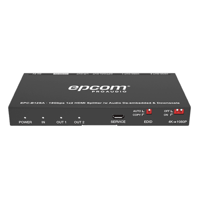 Splitter HDMI / 1x2 Distribución Simultánea / 4K@60Hz 4:4:4 HDR / Extractor de Audio Óptico y Analógico / Down-Scaler 4K a 1080p / 18 Gbps / HDMI 2.0b