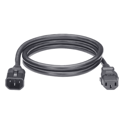 Cable de Alimentación con Bloqueo de Seguridad / IEC C14 a IEC C13 / 1.2 m (3.9 ft) / Doble W-Lock / Negro