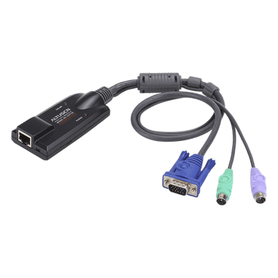 Adaptador KVM / DVI-USB / 2 Puertos / Selector Remoto / 0.15 kg / 3.54 x 1.69 x 0.86 in
