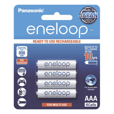 Batería Recargable AAA 1.2V ENELOOP / Ni-HM / Paquete de 4 Baterías