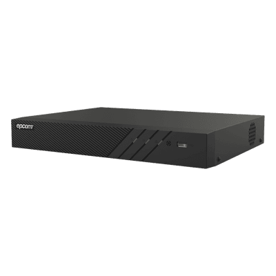 DVR Pentahíbrido / 24 Canales / 16 TURBOHD + 8 IP / 8 Megapixel (4K) / Audio Bidireccional / Reconocimiento Facial / 2 Bahías HDD / H.265+