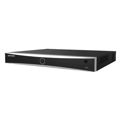 NVR IP / 12 Megapixel (4K) / 8 Canales / 8 Puertos PoE+ / Reconocimiento Facial 20,000 Rostros / AcuSense / 2 Bahías HDD / Alcance PoE 300 m (984.3 ft)