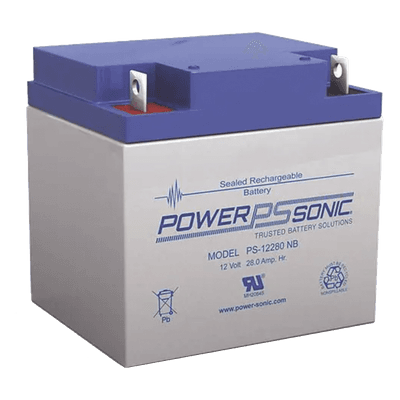 Batería de Respaldo AGM/VRLA / 12V / 28Ah / Terminales NB / 5 Años Vida Útil / UL Reconocida