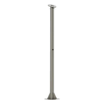 Poste para Cámara ANPR / Altura 1.5 m (4.9 ft) / Acero y Aluminio / Uso Interior y Exterior / Color Gris