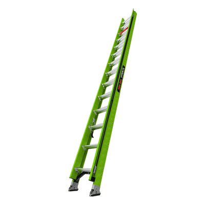 Escalera de Extensión / Aluminio + Fibra de Vidrio / 8.5 m (27.9 ft) / Capacidad 136 kg / Peso 24.31 kg / Escalones Antifatiga / Sistema de Polea Reducido