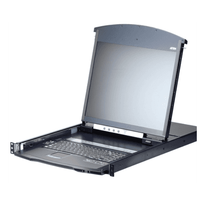 Consola LCD KVM / Dual Rail 19" / IP Integrado / 8 Puertos Cat5 / 128 Dispositivos / 1920x1200 / USB PS/2 Sun RS-232