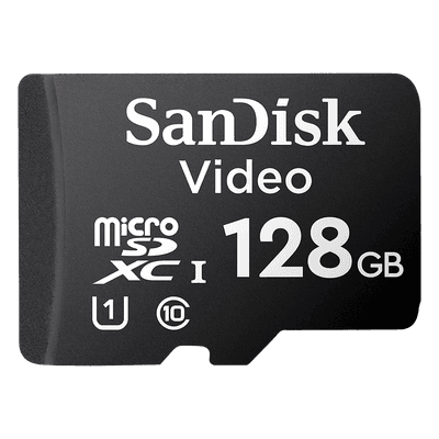 Memoria microSD / 128 GB / Alta Resistencia / Videovigilancia / Clase 10 / 80 MB/s / -25°C a 85°C